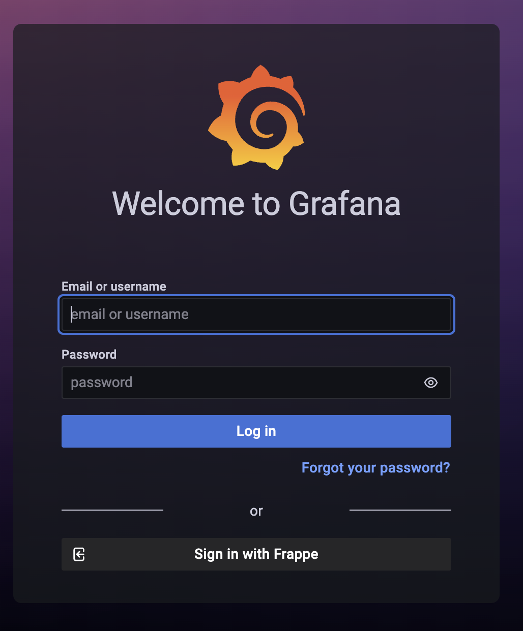 Signin with DontManage Grafana